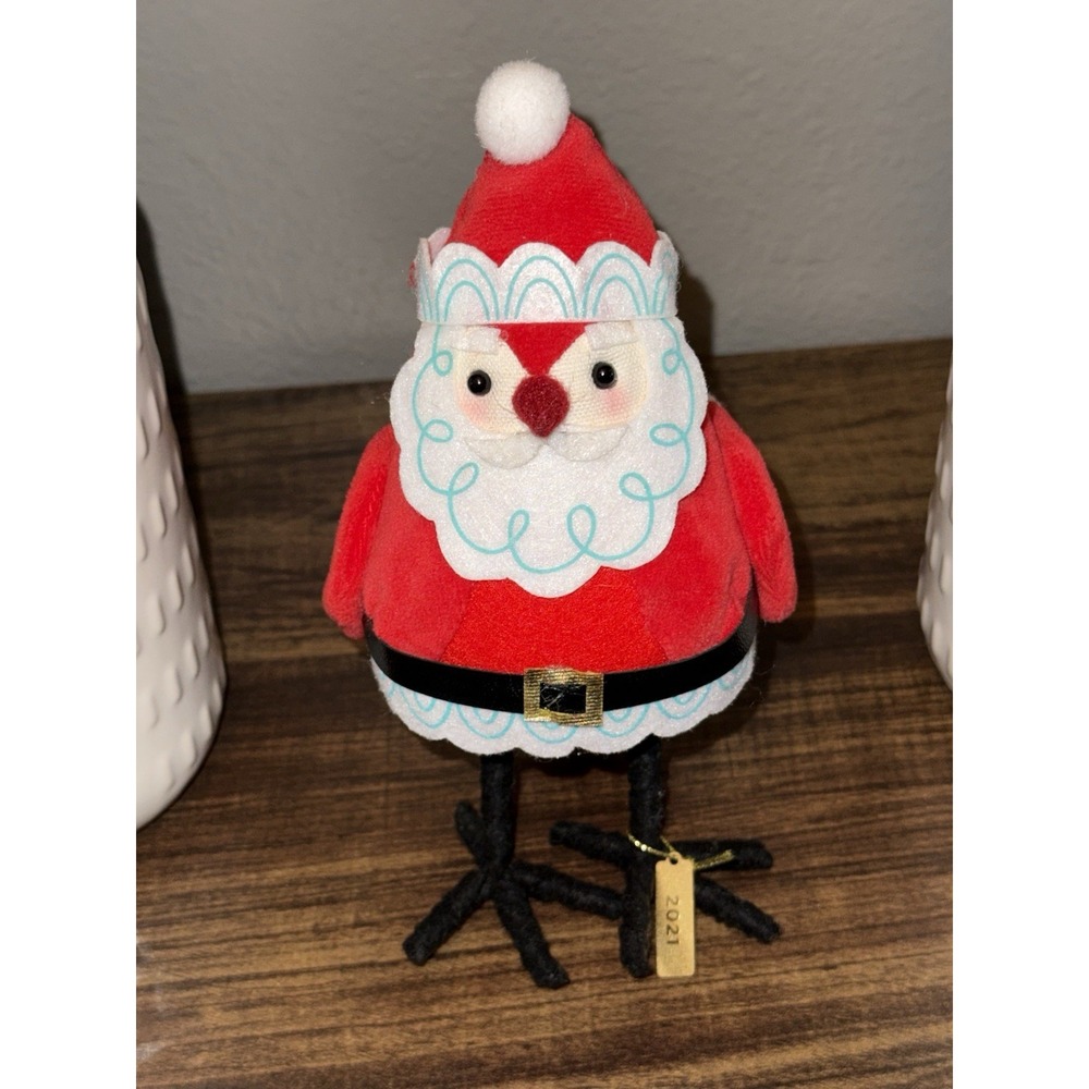 Target Wondershop 2021 Featherly Friends JOLLY Christmas Santa Bird Seasonal euc